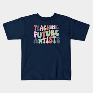 Retro Teaching Future Artists Kids T-Shirt